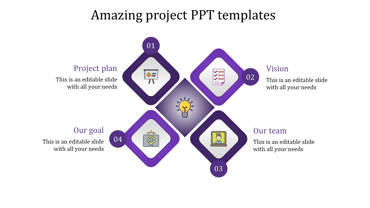 project ppt templates-Amazing project PPT templates-4-purple